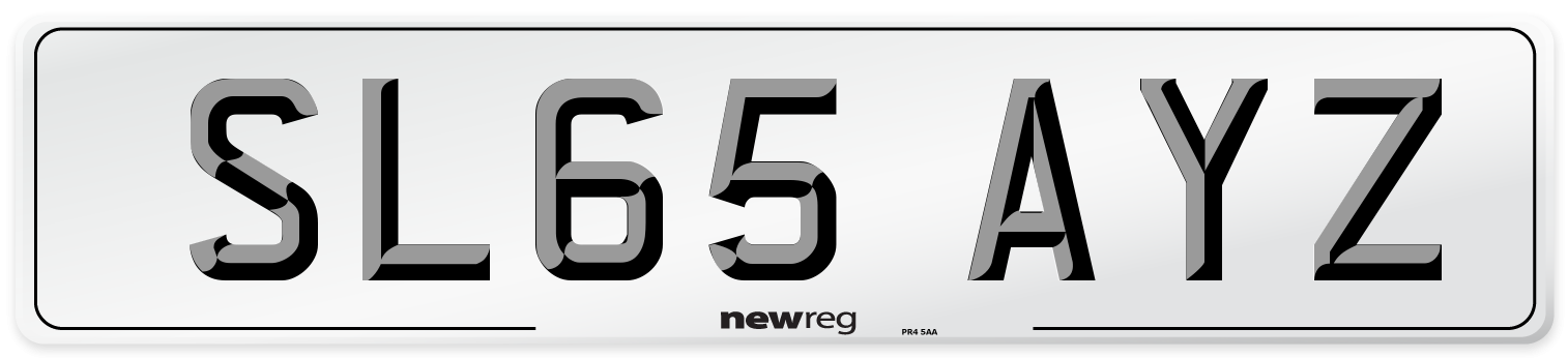 SL65 AYZ Number Plate from New Reg
